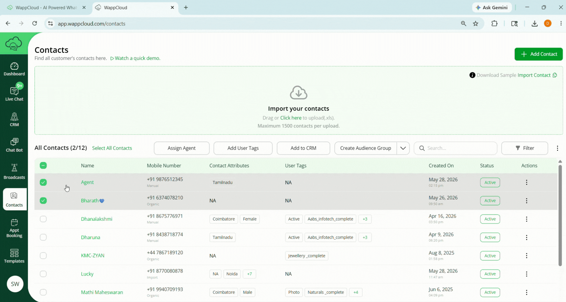 Assigning User Tags