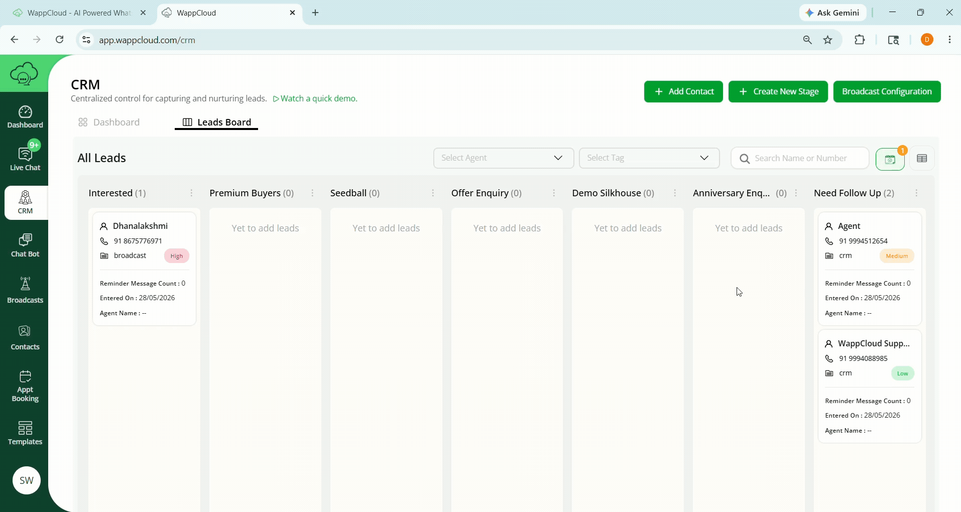 CRM Assign Agent