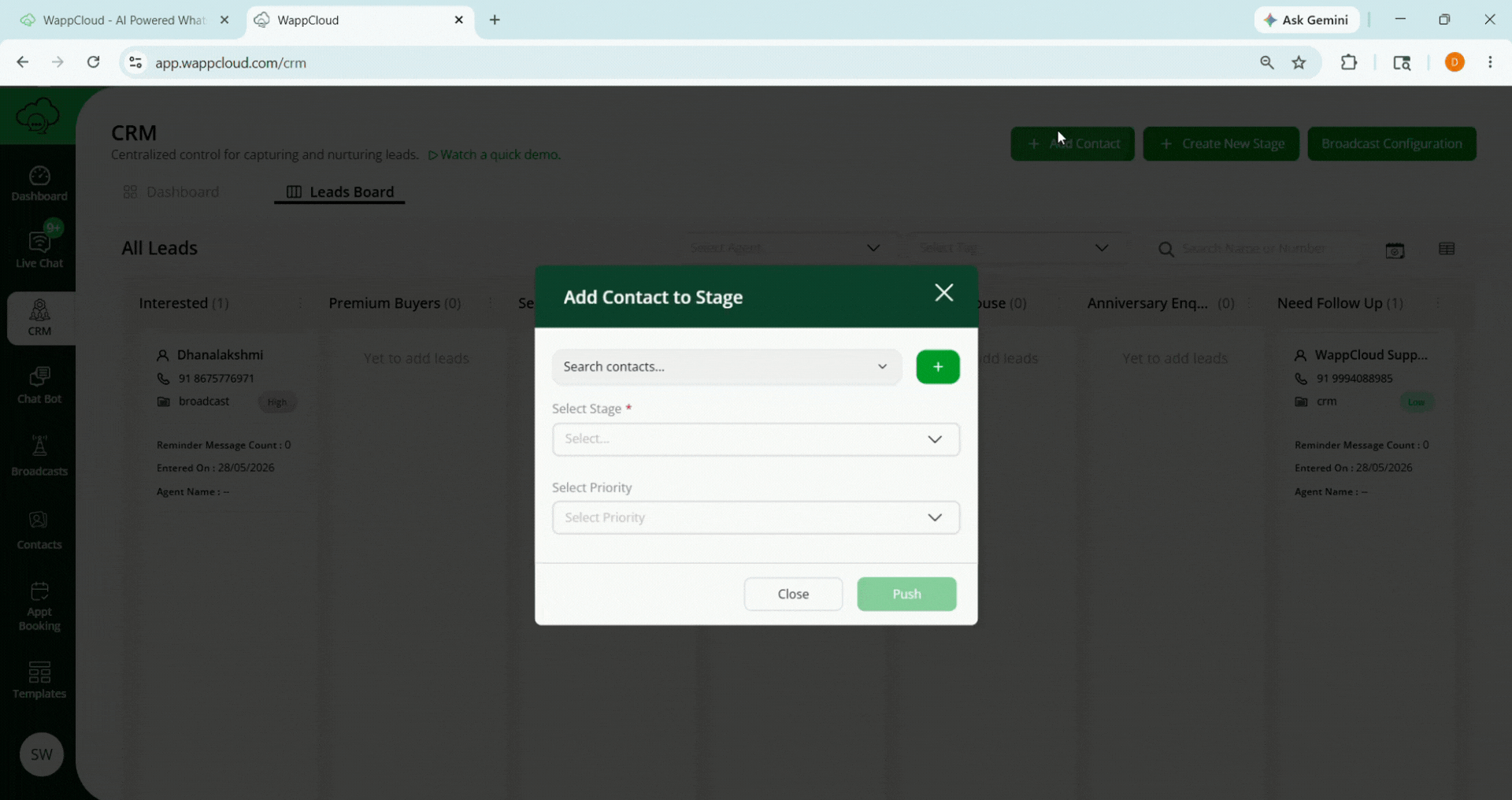 CRM Adding New Contact