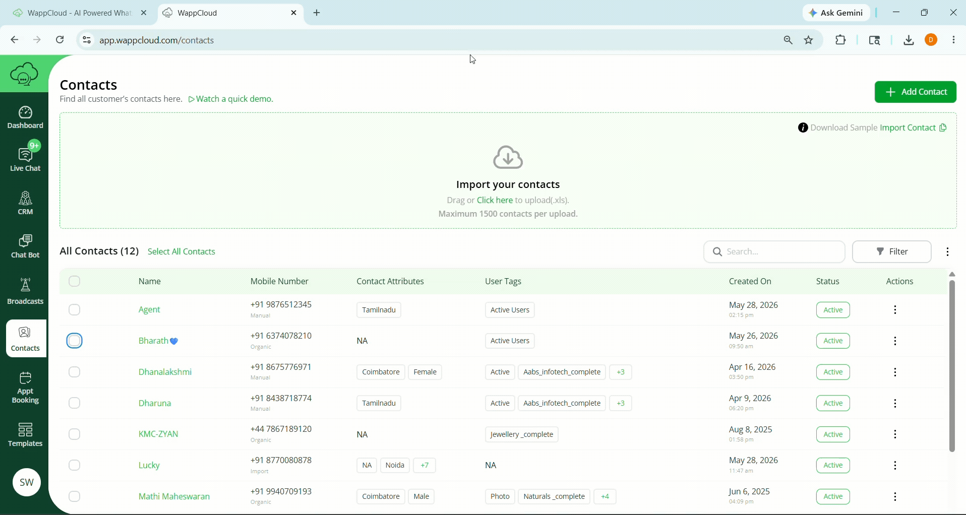 Searching Contacts