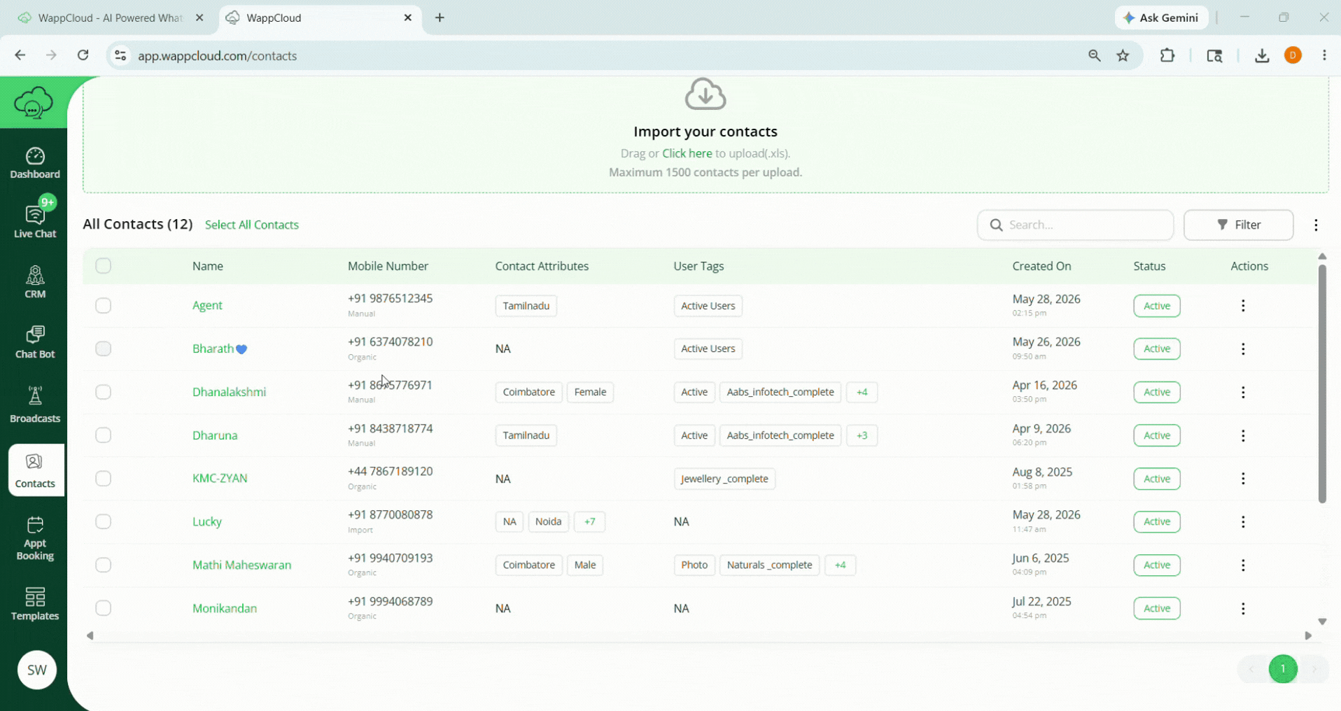 Updating Contacts in Audience Group